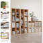 Cette bibliothèque de rangement à 8 rangées à 8 compartiments est dotée d'un panneau arrière ouvert, d'une structure épaisse et est robuste et durable. Convient aux salons, aux chambres à coucher et aux bureaux à domicile. (8 carrés, naturel)-589225915