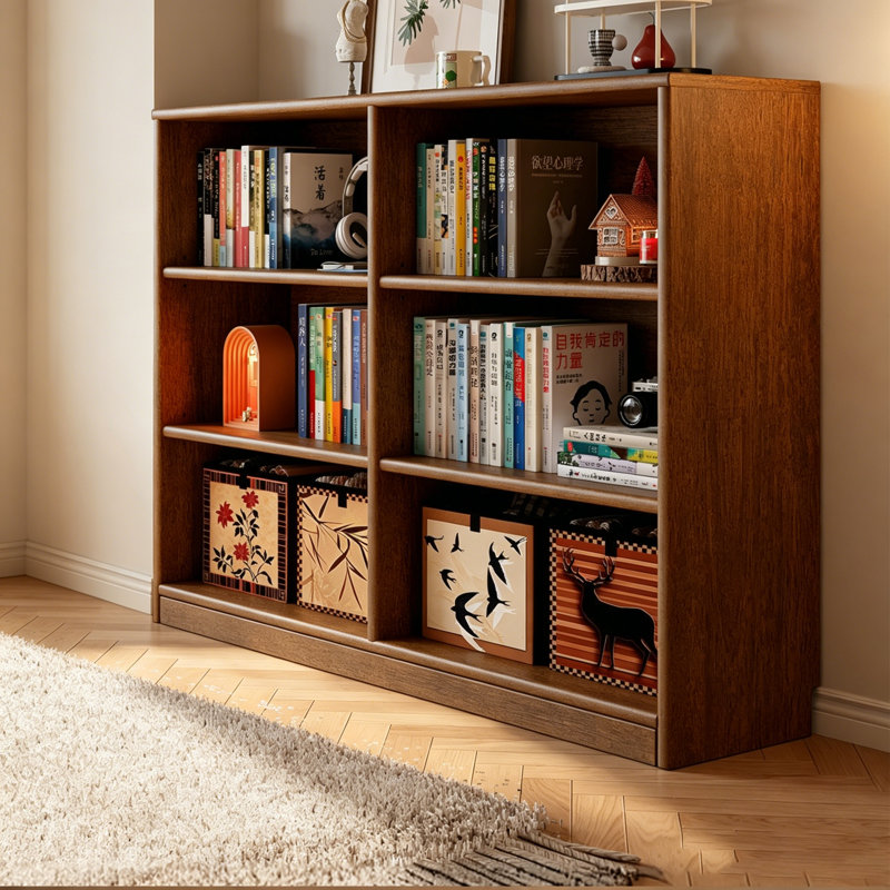 Floor-standing Lattice Bookcase, Open-style Picture Book Storage Cabinet, Multi-tiered Storage Bookcase, Display Cabinet.