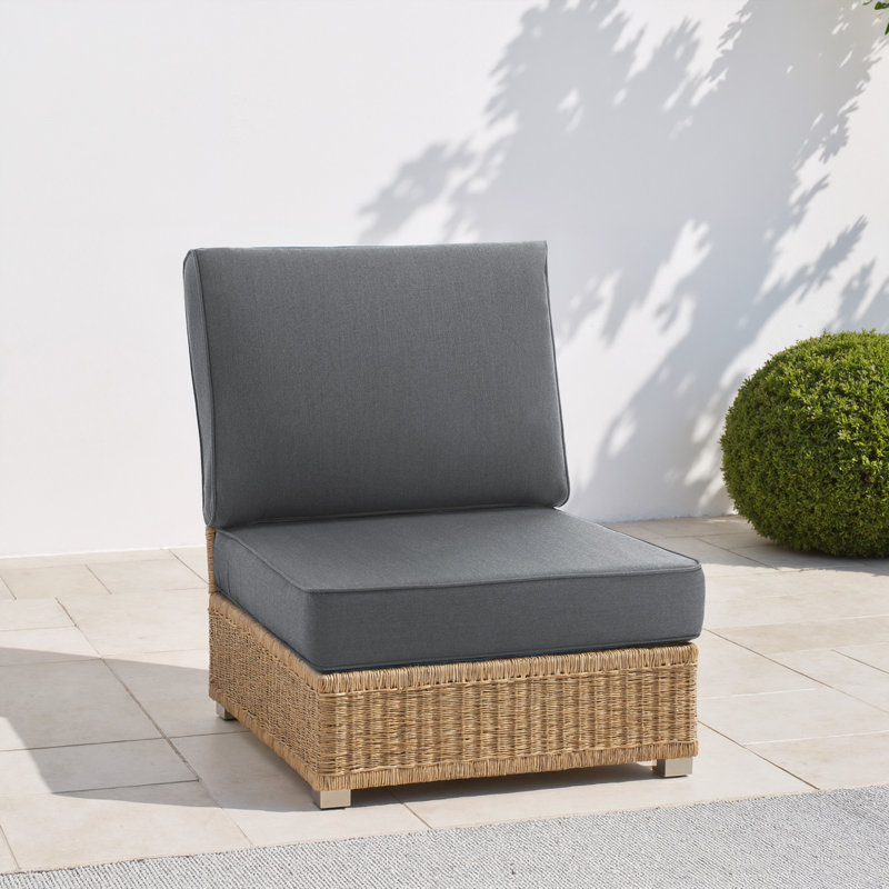 Sunbrella Square Outdoor Seat/Back Cushion for Patio Furniture, Gray