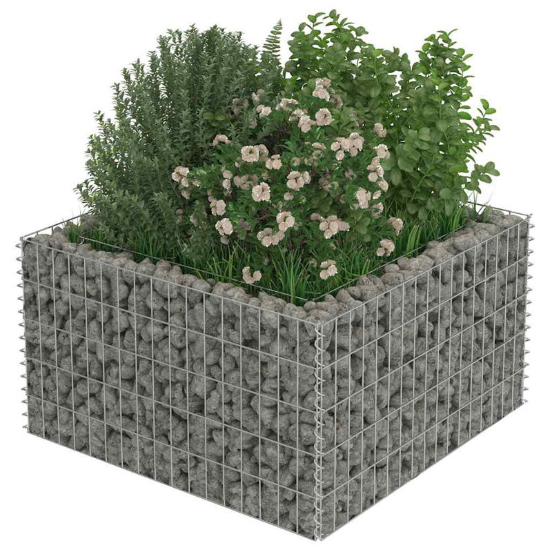 Jardinière surélevée Gabion, H 35,4 po x l 35,4 po x P 19,7 po