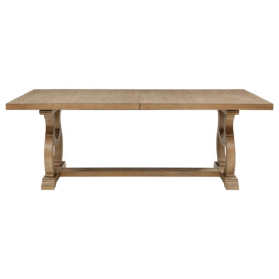 Fremont Brown Trestle Rectangular Dining Table