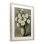 "Abstract White Rose Bouquet", reproduction sous verre, par Petal Prints Design