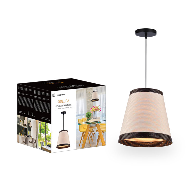 Luminaire tambour suspendu 1 lumière Odessa