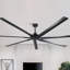 Ventilateur de plafond commercial extra large en aluminium de 100 po avec télécommande et ventilateur de plafond à 6 vitesses à courant continu sans lumière pour entrepôt / garage / atelier / salle de sport-1299263082-1316072113