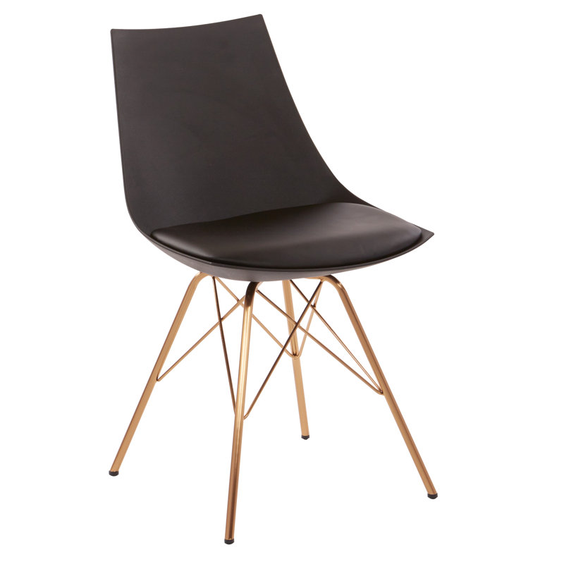 Chaise d'appoint Chunyi, Noir / doré