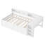 Wood Daybed Frame with Trundle, Storage Drawers, Side Shelves & Desk, Practical Home Bed-1816352467-1816352468