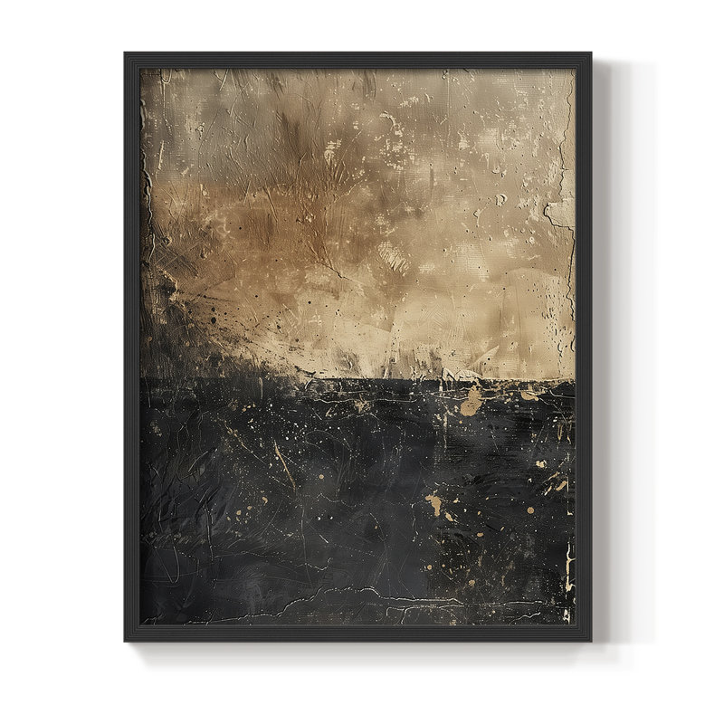 ABSTRACT Series CCDXL - Impression encadrée de qualité supérieure - Prêt à être accroché - Aucun clou requis, Cadre noir
