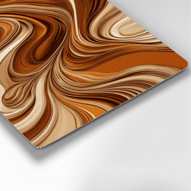 Digital Abstraction 11 Brown Metal Wall Art, 14" H x 11" W