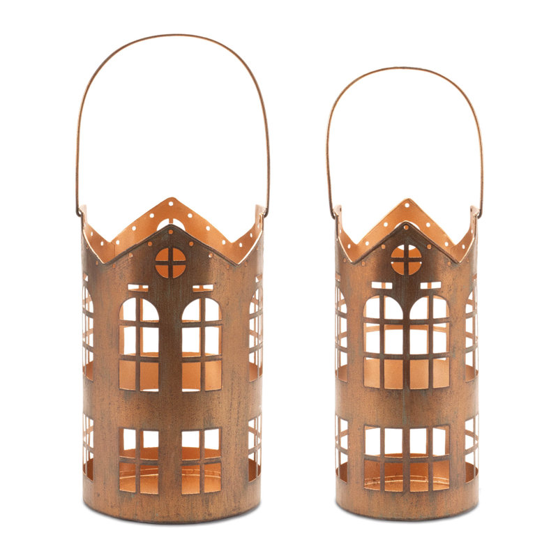 Lanterne de maison en métal perforé