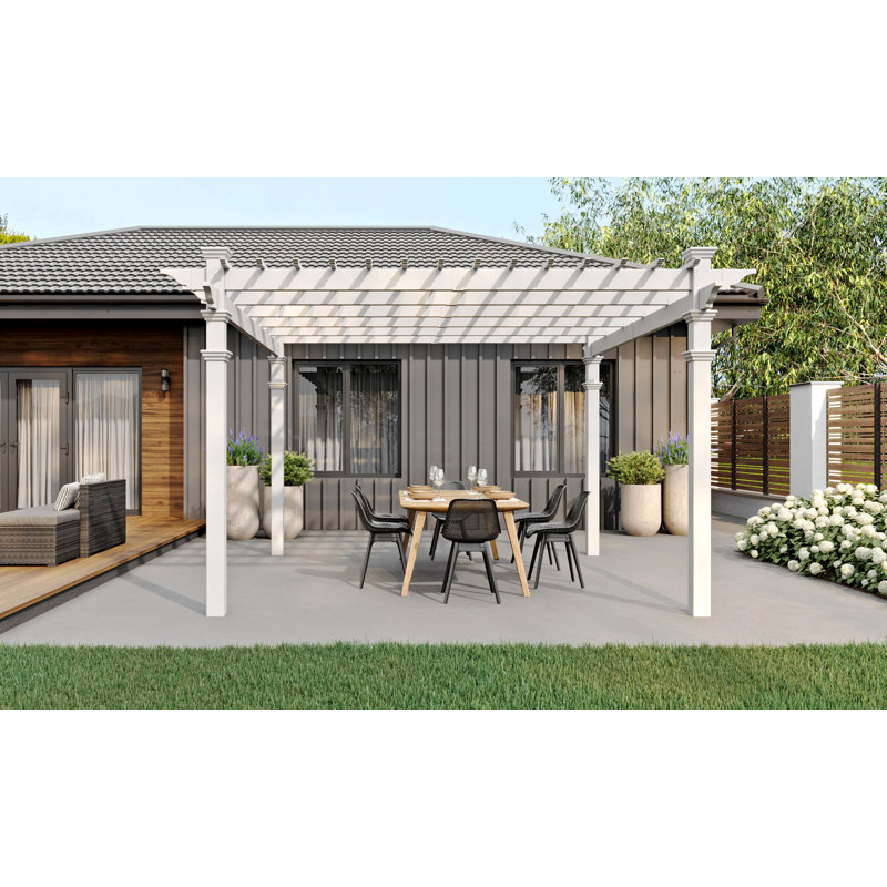 Coppell Vinyl Pergola, 12 ft. W x 12 ft. D, White