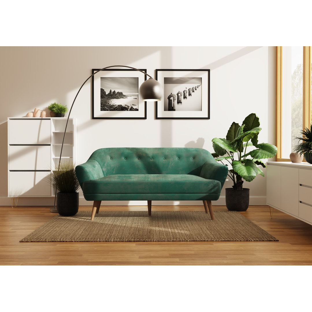 3-Sitzer Sofa Burritt aus Samt