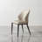 Dining chair PU with unique design backrest set of 2