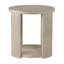 Mong Wood End Table with Cutout Edges and Rounded Crescent Legs