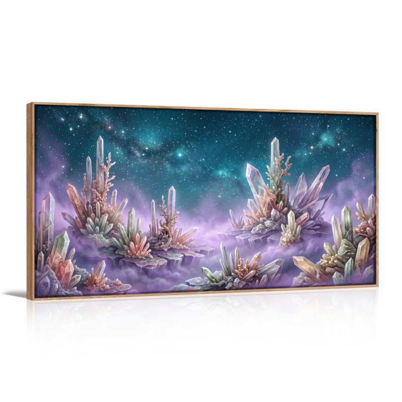 Ensemble de 1 tableau sur toile Crystal Sky, L 40 po x H 20 po, Naturel