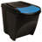 vidaXL Stackable Garbage Bin Boxes Anthracite 26.4 gal Polypropylene