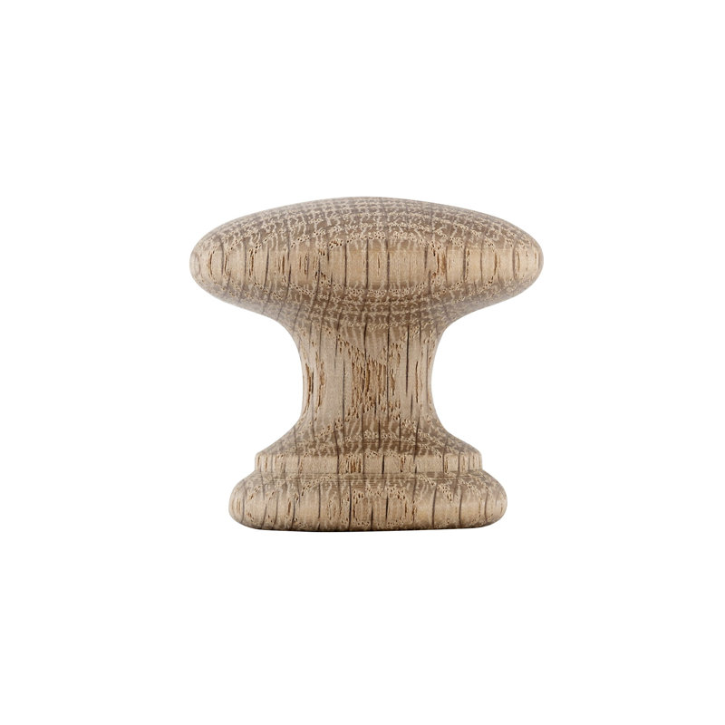 Expression 1 1/2" Diameter Mushroom Knob, Oak & Unfinished