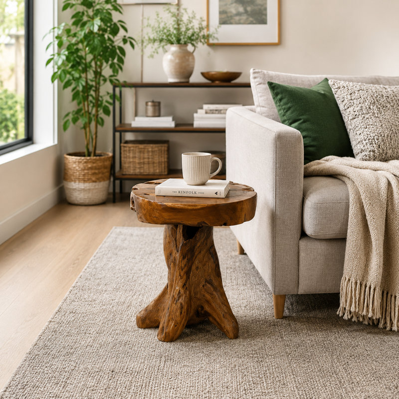 Burruss Solid Wood Accent Stool