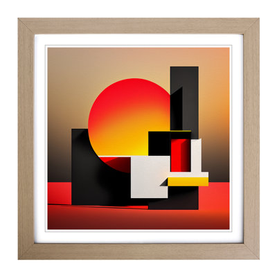 Sunset Suprematism No.1 - Framed Print