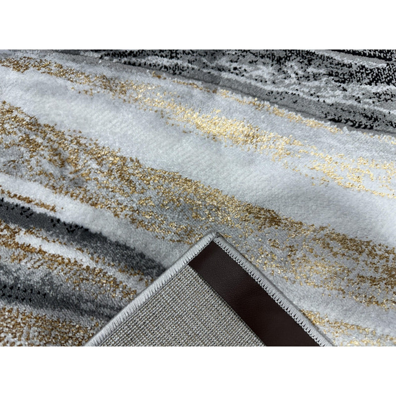 Tapis moderne abstrait abstrait Tabernash, Rectangle 5 pi 3 po x 7 pi 7 po