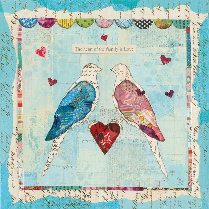 Love Birds by Courtney Prahl - Wrapped Canvas Print, 30cm H x 30cm W
