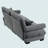 Modern Two-Seater Sofa With Bolstered Armrests, Velvet 2-Seater Sofa With Waist Pillows And Throw Pillows-937028393