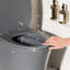 Toilette grise 002, splendeur 1 / 1,60, hauteur de confort allongée au sol avec siège à fermeture douce Genial, silencieux