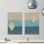 'Blue Mahal Diptych' - 2 Piece Graphic Art Print Set-29544521-33893487
