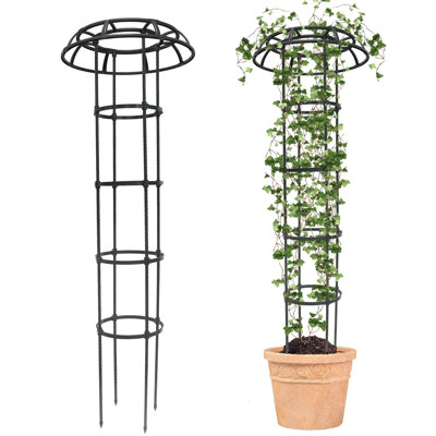 Treillis de jardin à sommet champignon de 165 cm pour plantes grimpantes, lot de 1