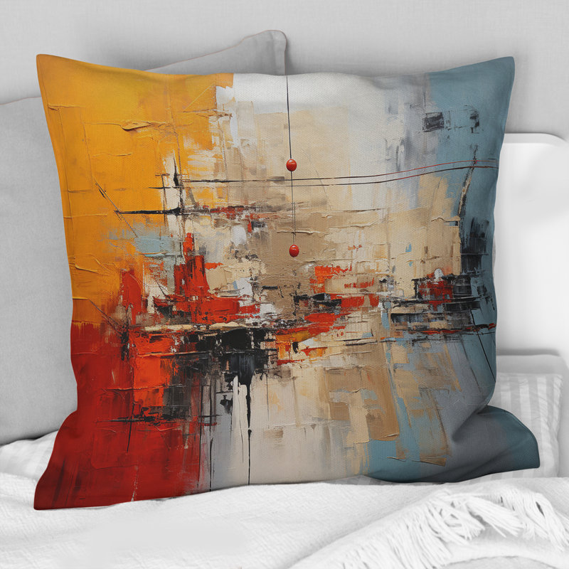 Coussin Harmonious Hybrid I - Abstract Collages