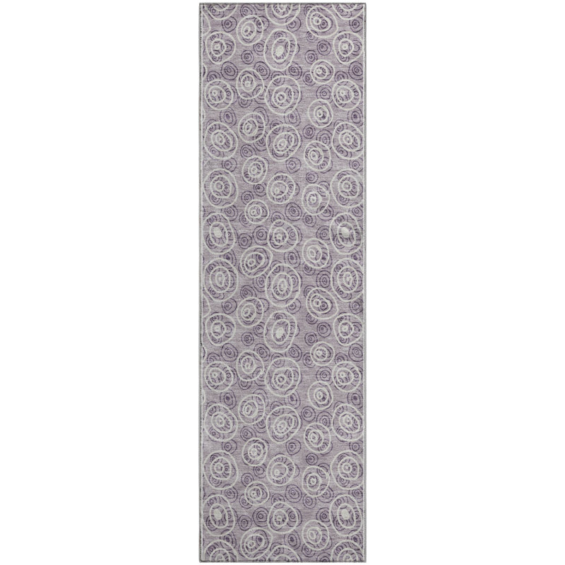 Premium Machine Washable Prisco Lavender Rug, Runner 2'3" x 7'6"