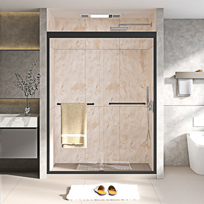 Semi-Frameless Double Sliding Shower Door
