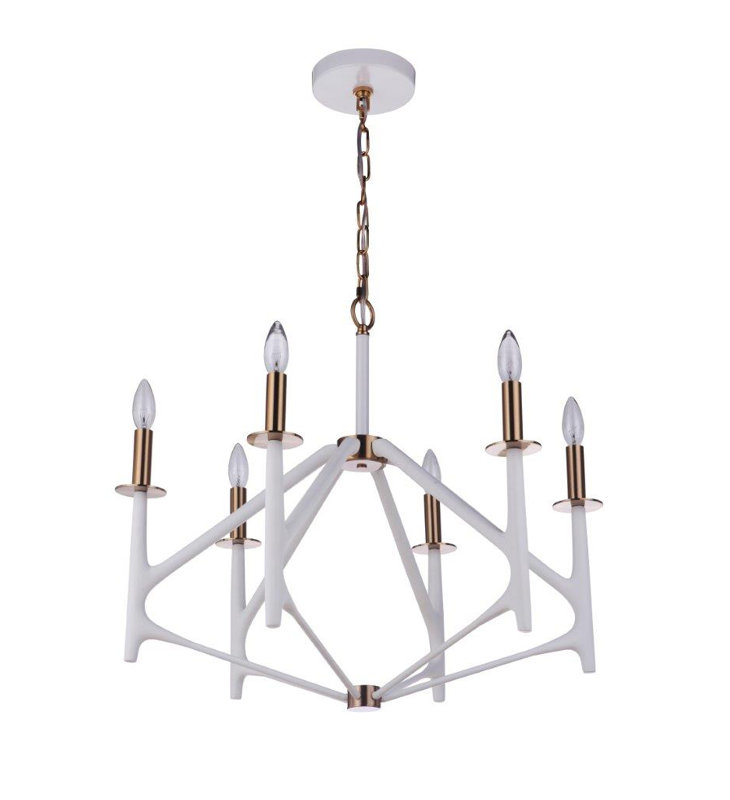6 - Light Geometric Chandelier
