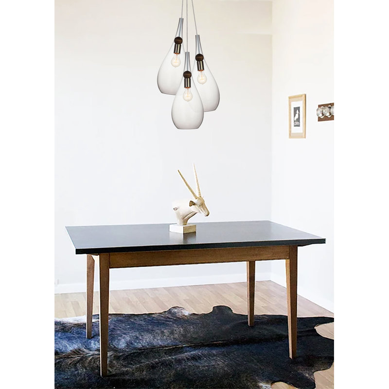Earth 3 - Light Chandelier, Brushed Nickel, 108" H x 18" W x 5" D
