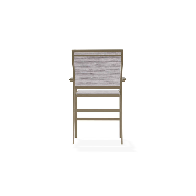 Chaise de café empilable en aluminium Bazza, Bois de plage, Fossile