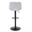 Ensemble de 2 tabourets de bar pivotants réglables en cuir de polyuréthane blanc avec repose-pieds-1500973404