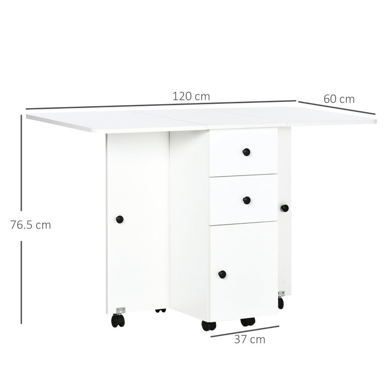 120 cm Dining Table, White