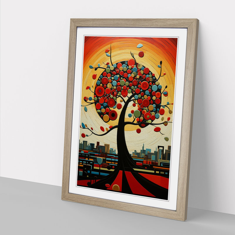 Single Picture Frame Wall Art, 34cm H x 25cm W, Oak Framed