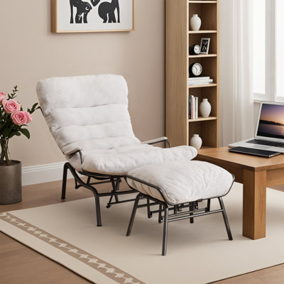 Viola Rocking Chair with Ottoman, Glider Recliner with Footrest, Lazy Accent Armchair with Comfy Cushion for Living Room Bedroom Office, Cloud Plush -  17 Stories, C28B4BB32A1747A3BEA461ED24D09955