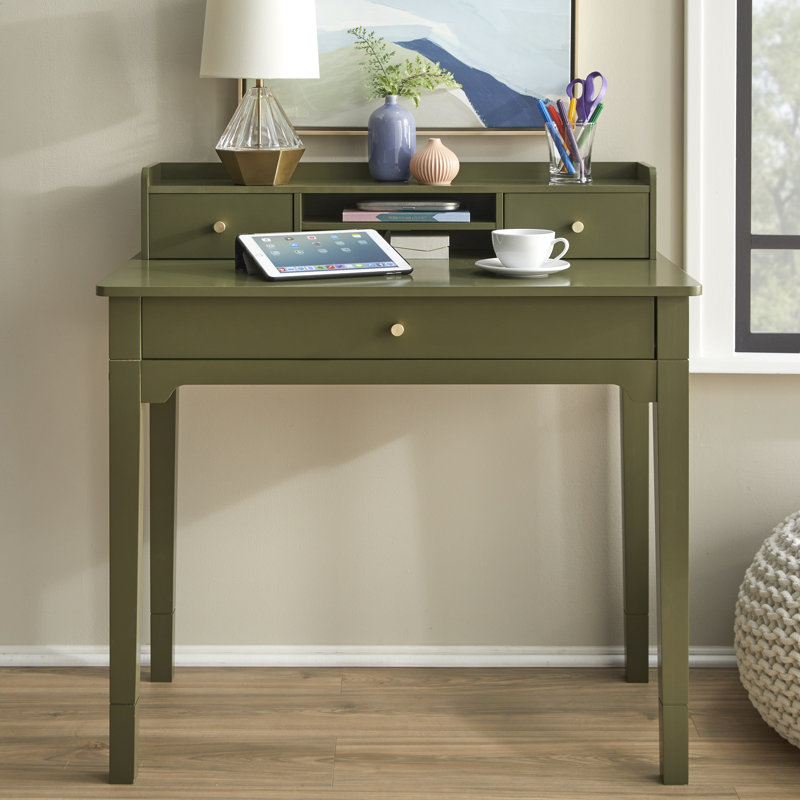 Keaton Desk with Hutch, Green