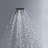 Fontana Lima Rainfall Waterfall Matte Black Shower System with LED Lights and Adjustable Body Jets