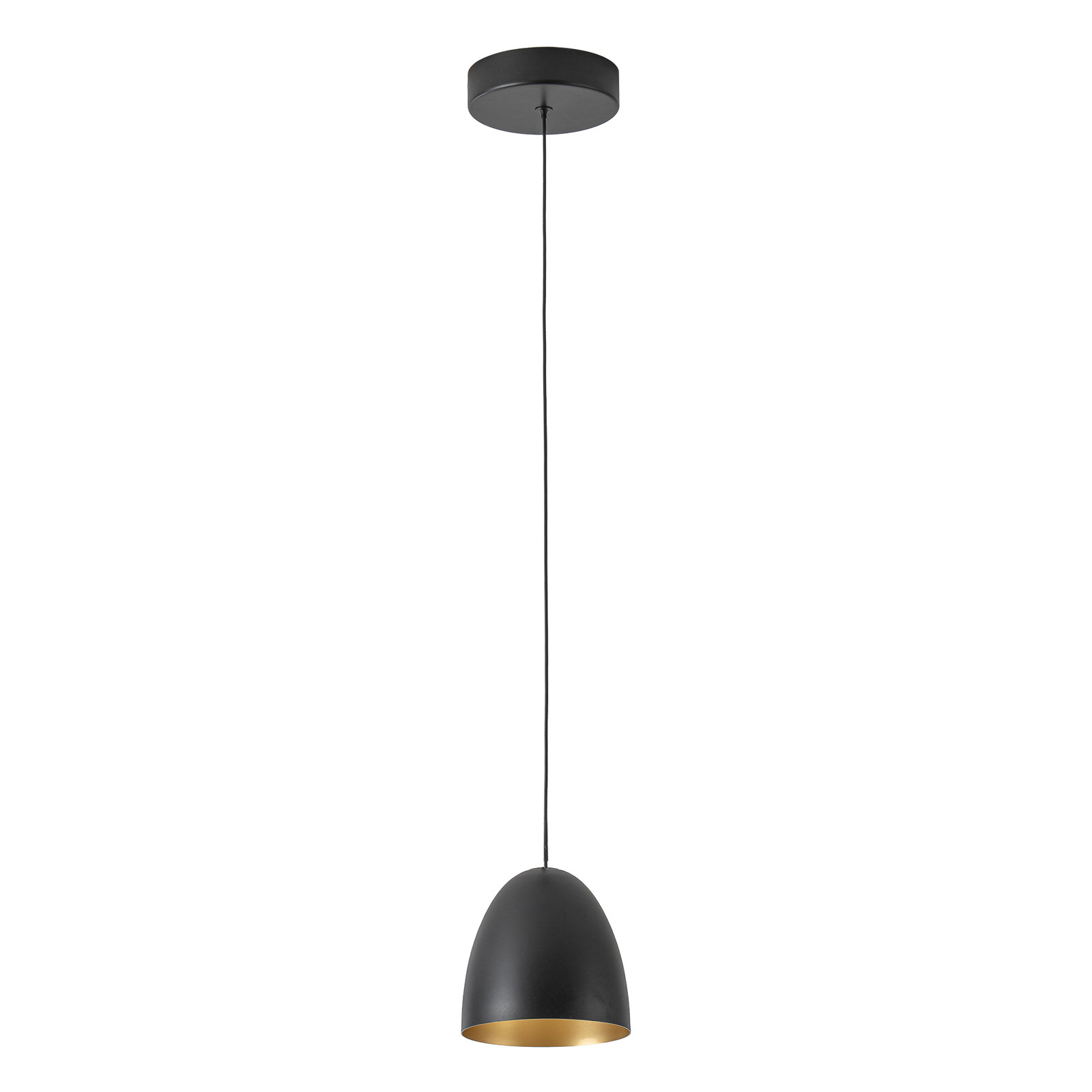 Yarrow 5-in Black Dimmable LED Pendant