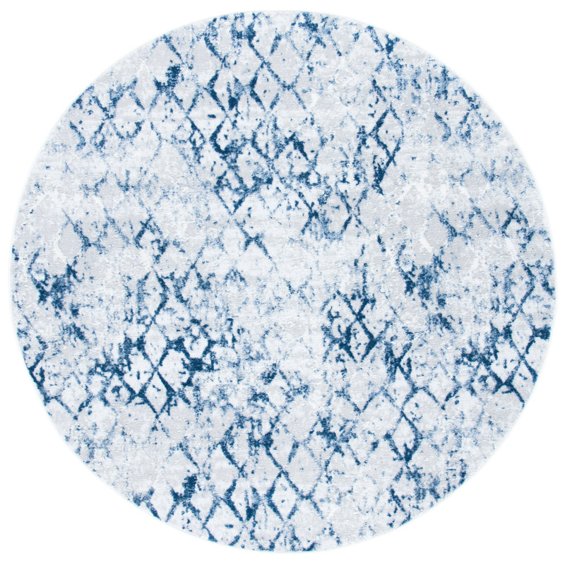 Doveton 700 Performance Geometric Rug, Rond 5 pi 3 po