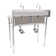39.3" L x 23.6" W Free Standing Bar Sink with 2 Faucets