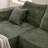 Modular Sectional Couch Corduroy Compression Sofa With Pocket Spring, Modern Deep Seat Convertible Sleeper Sofa Bed，Upholstered Couches For Living Room Green-1873359295-1873359293