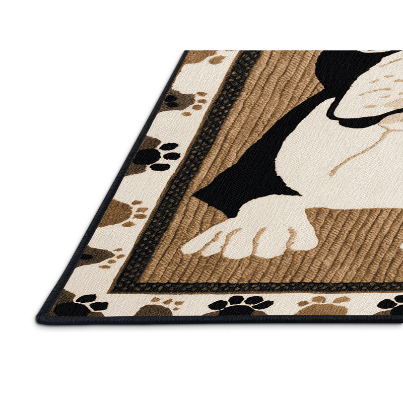  Tapis lavable Boston Terrier Dogs, Tapis de couloir 2 pi x 4 pi