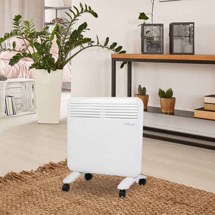LUCKYREMORE 750 Watt Watt 2600 BTU BTU Electric Wall Mounted Space Heater  with Adjustable Thermostat and with Digital Display | Wayfair