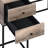 Rustic Oak And Black 4-Drawer Writing Desk