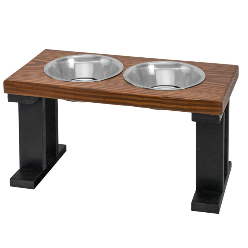 Elevated Feeder, Black/Chestnut, Medium (12")