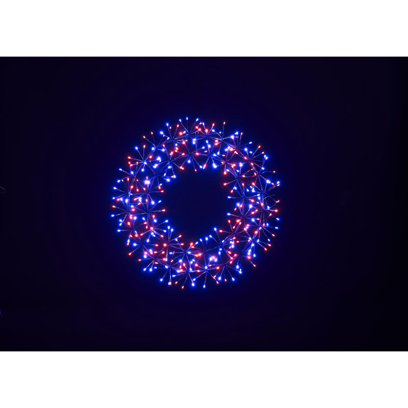 Couronne lumineuse 24 po, Mauve/orange/noir