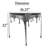 Capri Sofa Console Table | 36.25" Half Moon Glass Top | Melting Drip Design | Aluminum Cast-1502842862